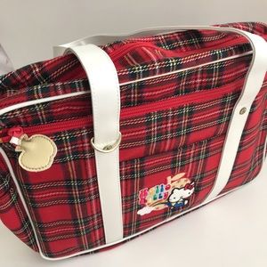 Large old stock Hello Kitty red and white plaid bag